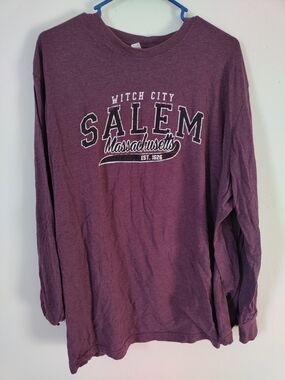 Salem Massachusetts Long Sleeve Tee - Maroon